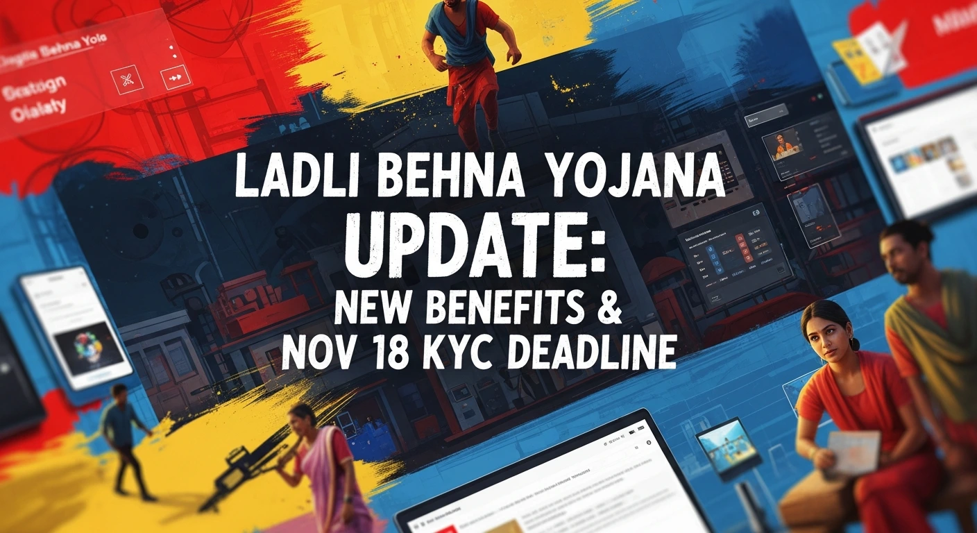 Ladli Behna Yojana Update: Woman successfully completing e-KYC verification using a mobile phone for the scheme benefits.
