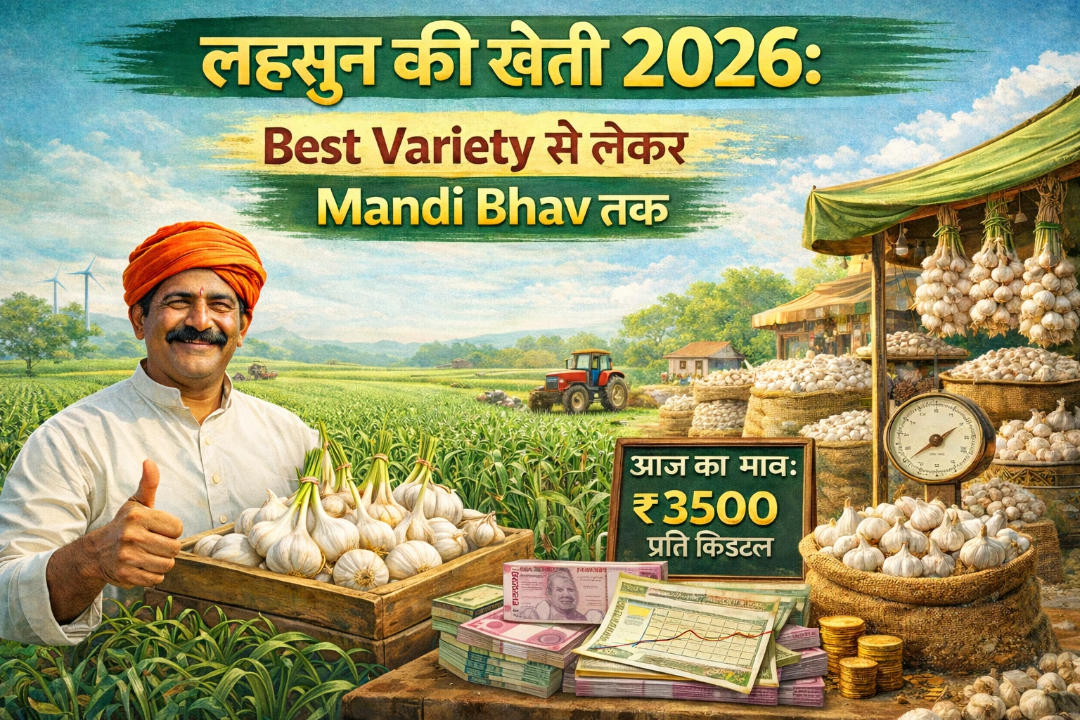 lahsun ki kheti best variety 2026 India garlic farming yield